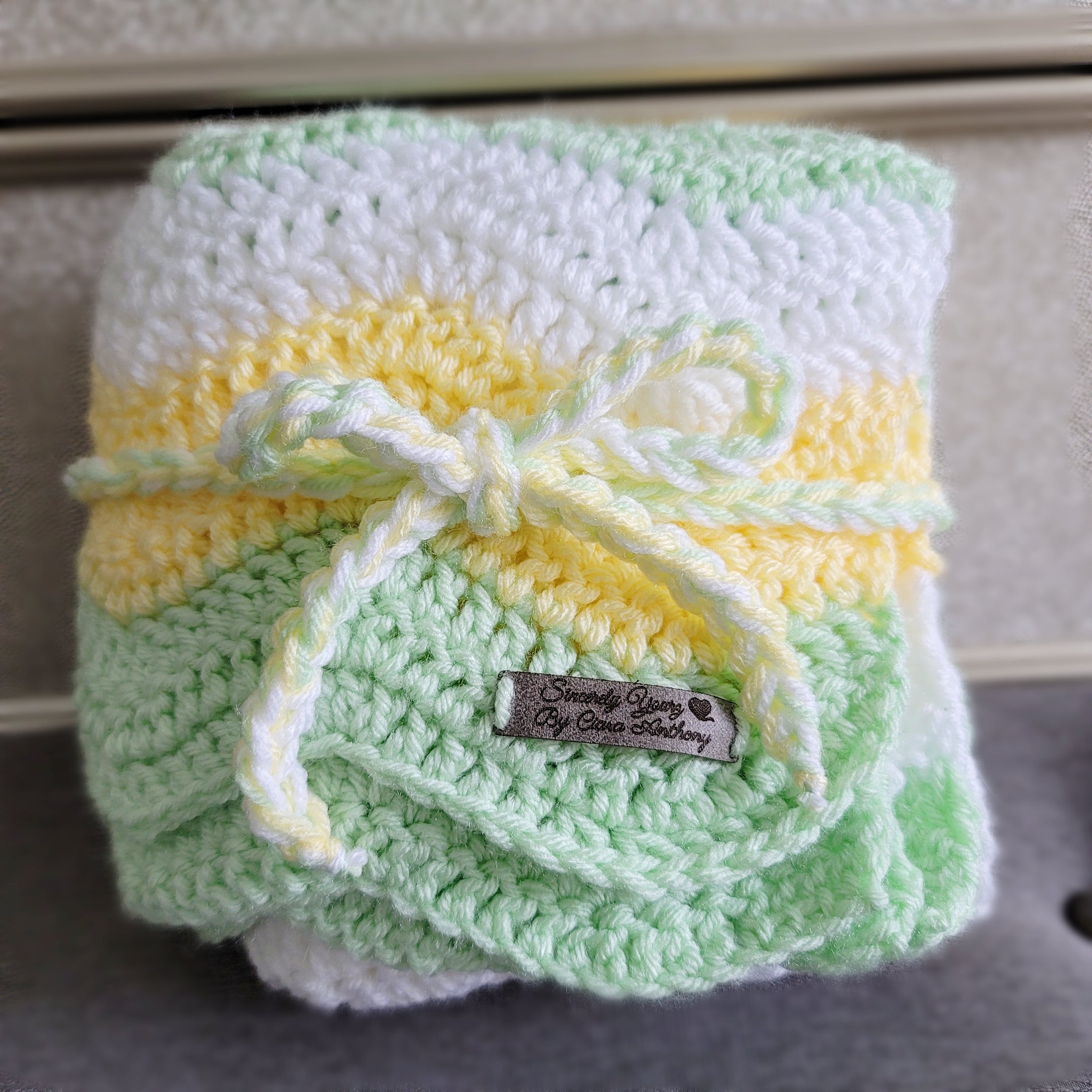 Small Multicolor Ripple Baby Blanket